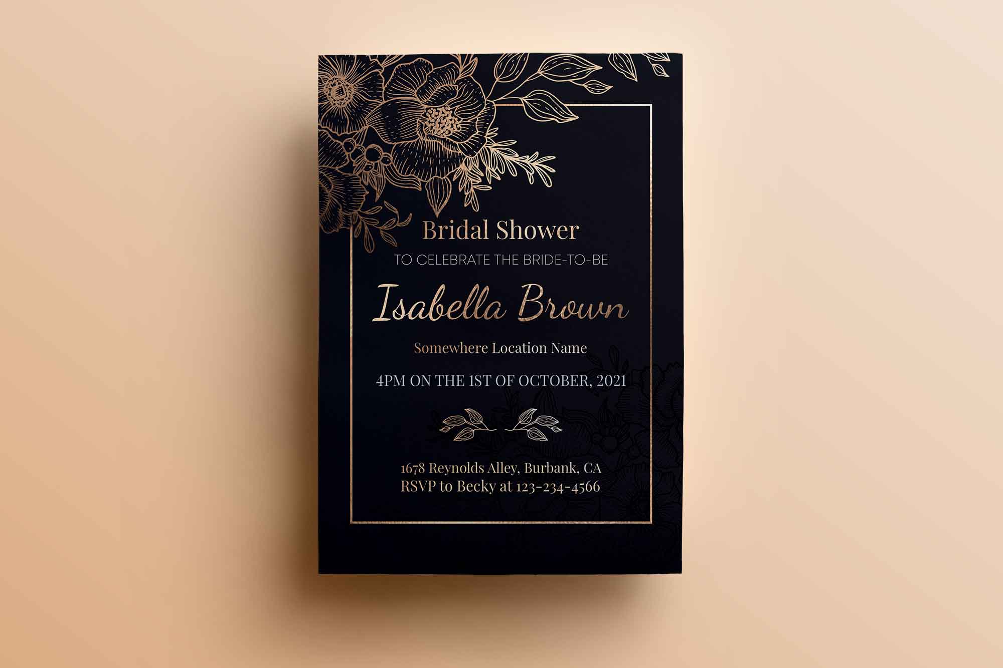Free Bridal Shower Invitation Template 