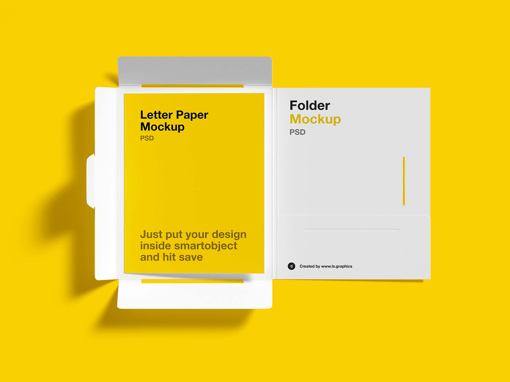 Free Brochure Folder Letter Mockup 