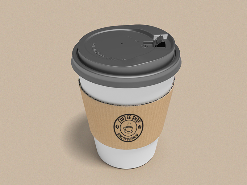Maquette de tasse de café avec le carton