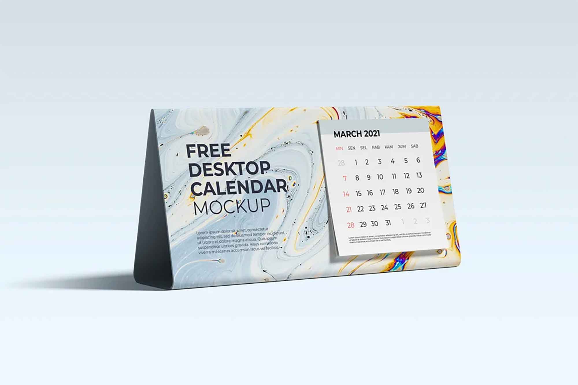 Free Desktop Calendar Mockup Free PSD Templates