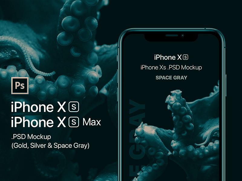 iPhone XsとXsマックスモックアップ