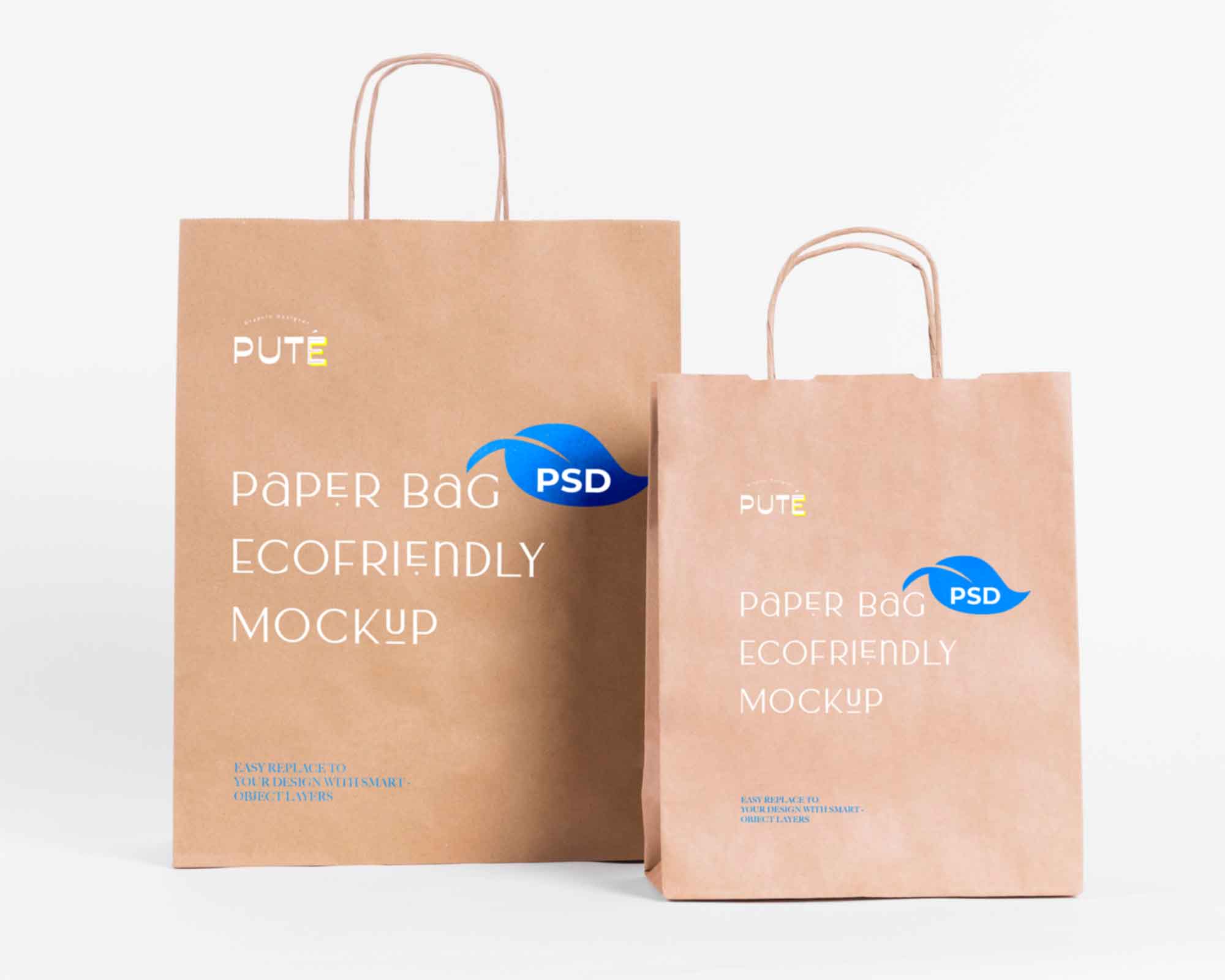 Kostenloses Eco Paper Bag Mockup 