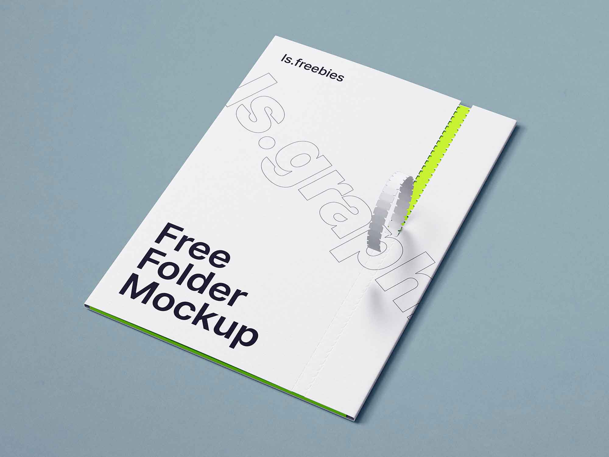 Free Folder Mockup with the Perforation 