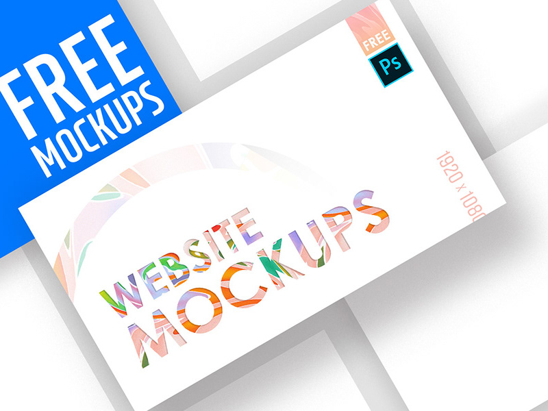 Высокое качество веб Mockup Pack