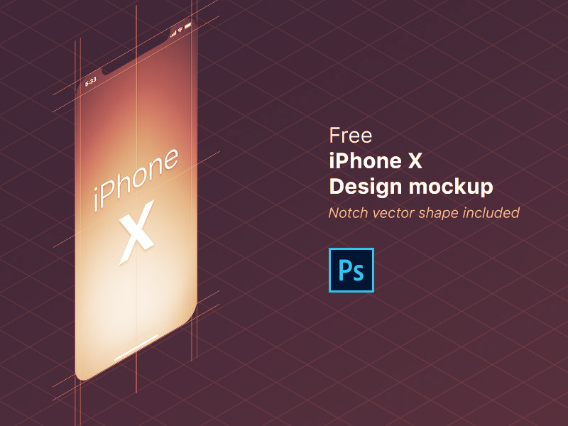 Бесплатный iPhone X Дизайн Mockup