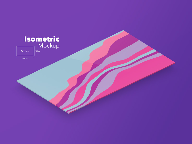 Isometrische Website Mockup