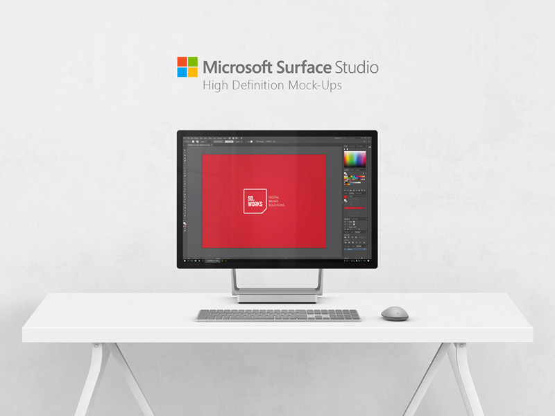 Maquetas de Microsoft Surface Studio