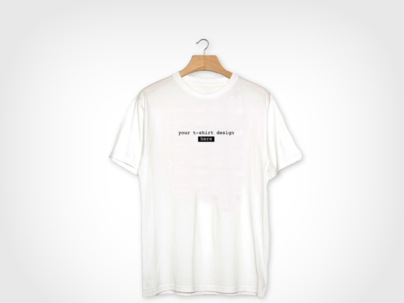 Plain White Realistic T-shirt Mockup