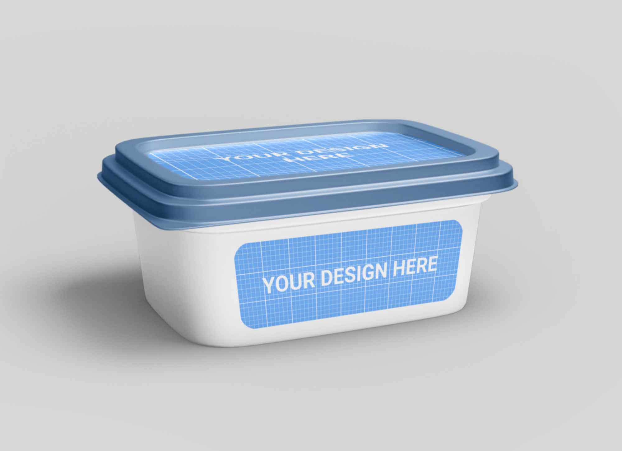 Бесплатный пластиковый пищевой контейнерный макет 