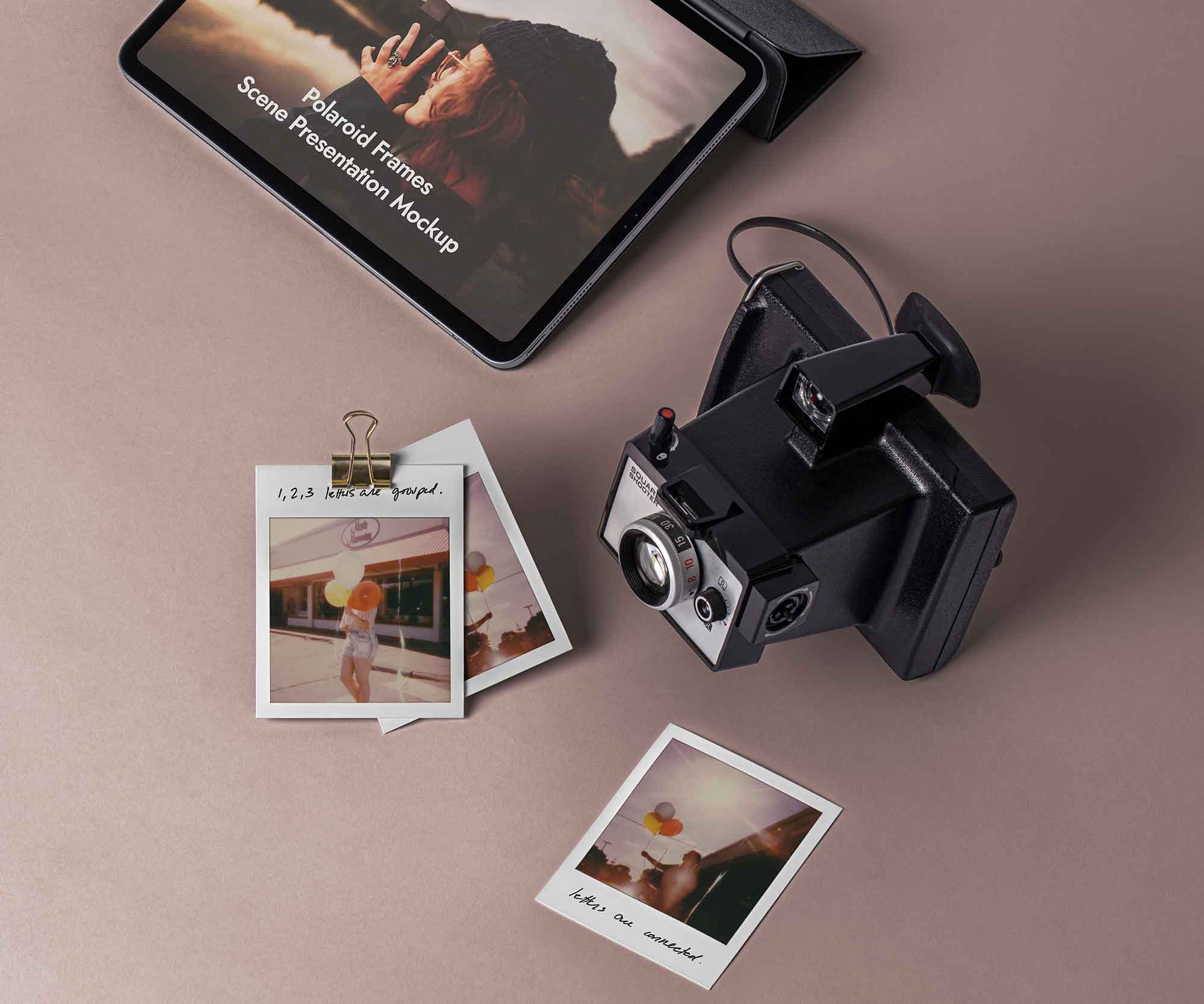 Free Polaroid Mockup Frames 