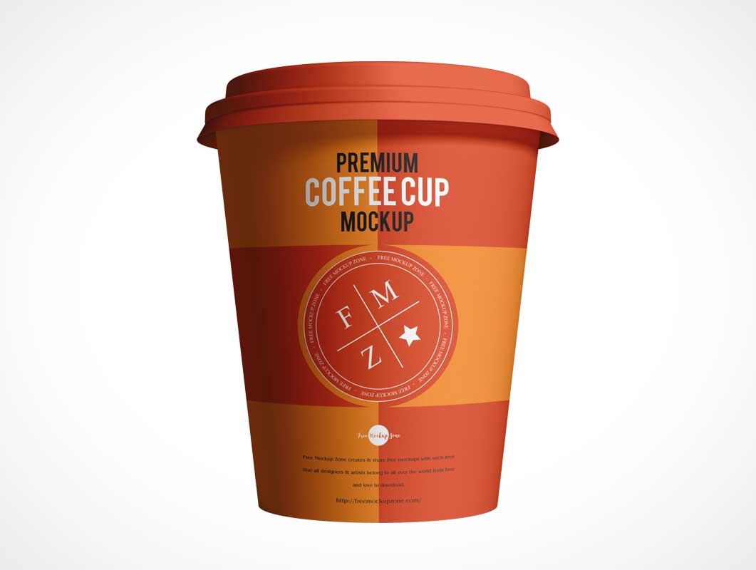 無料のプレミアムコーヒーカップPSDモックアップ
