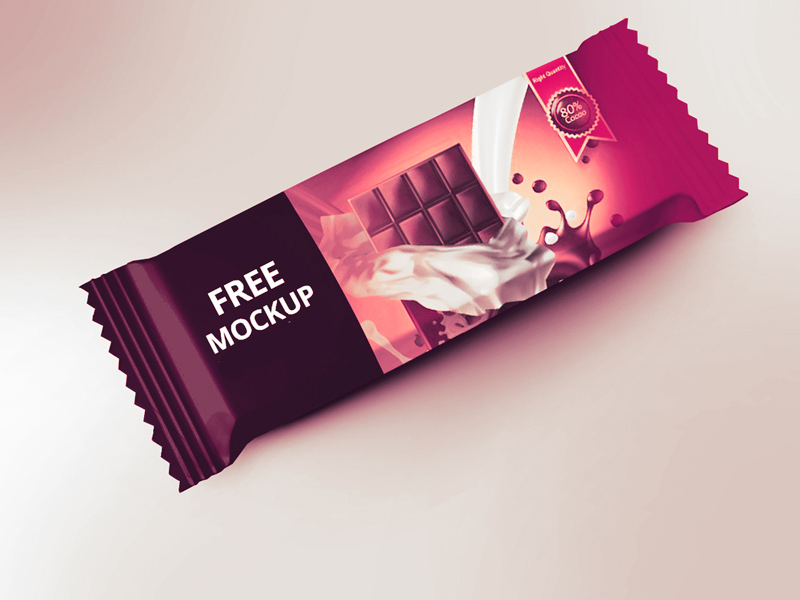 Шоколад Бар Упаковка Mockup Дизайн