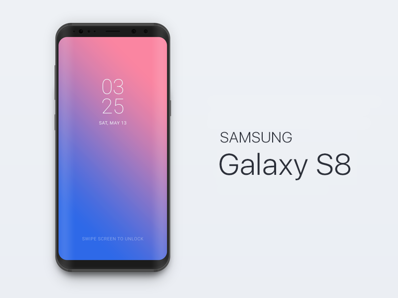 Бесплатный Samsung Галактика S8 Mockup