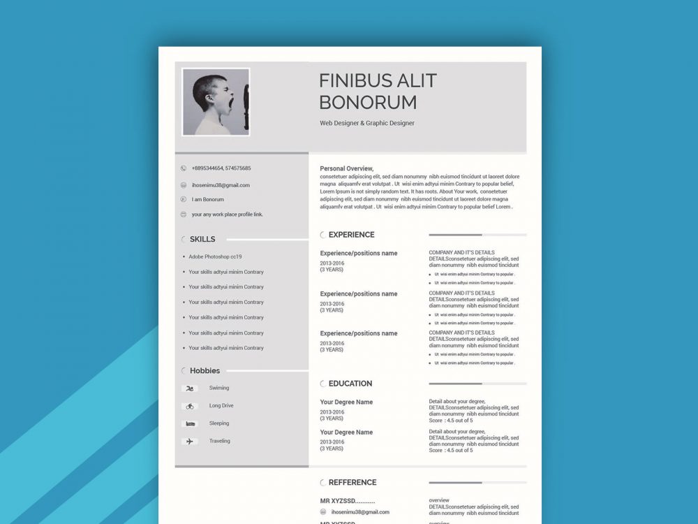 Free Resume Template With Cover Letter