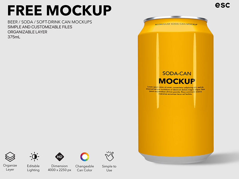 Soda & Beer Mockup