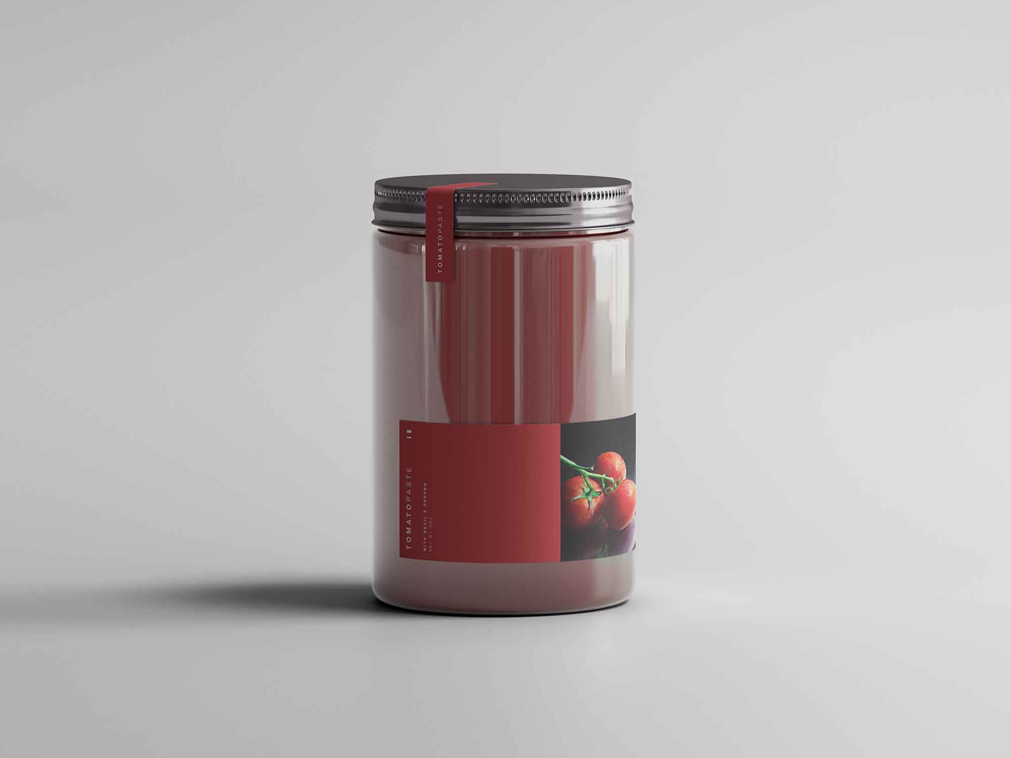 Maquette de jar à tomates gratuit 