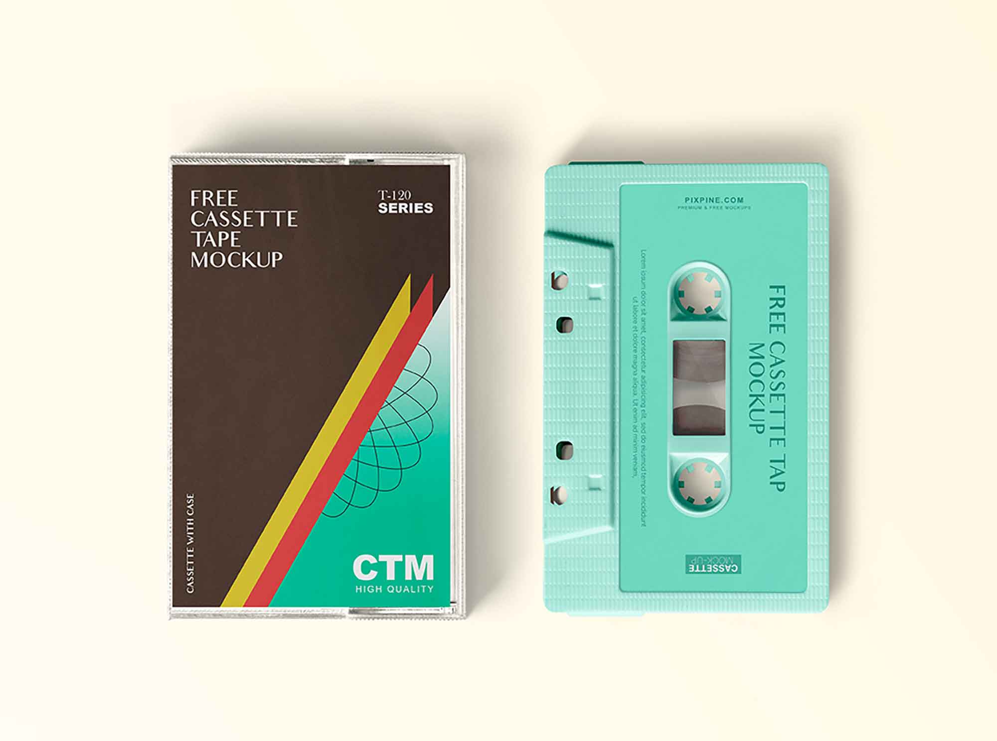 Free Vintage Cassette Tape Mockup 