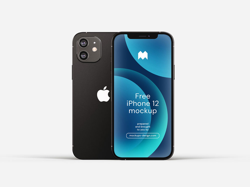 Free Front & Back iPhone 12 Mockup