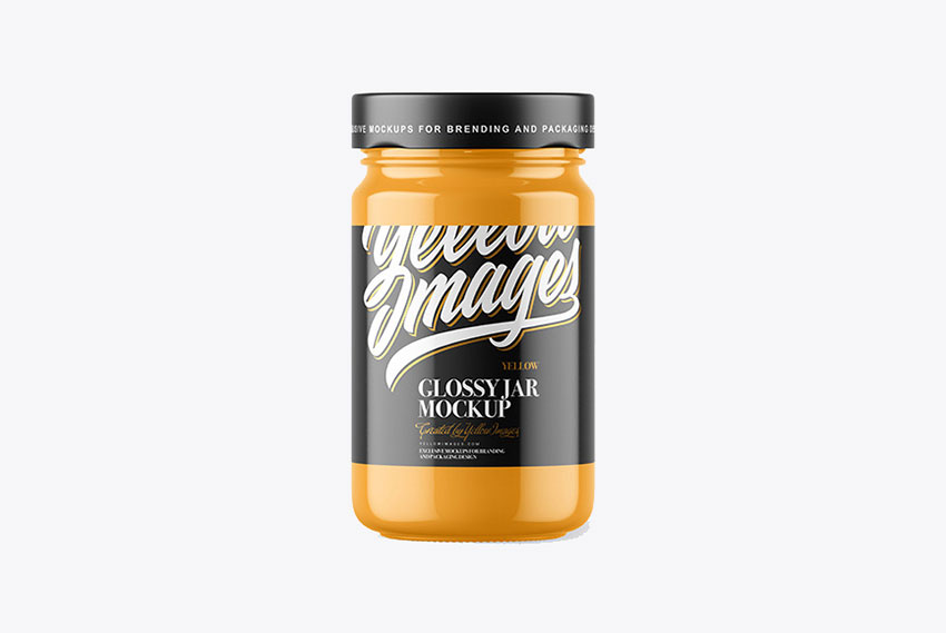 Free Glossy Jar Mockup
