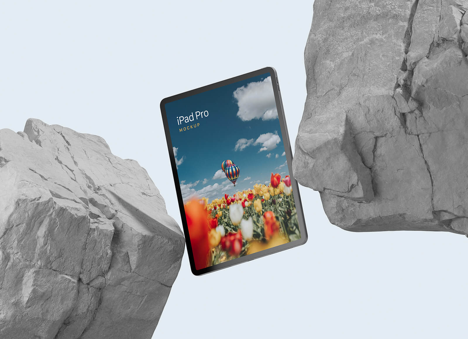 Entre rocks iPad Pro maquetas