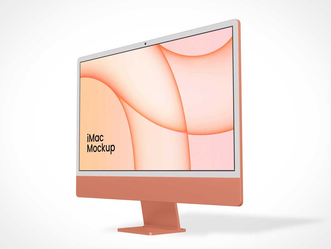 iMac 24-inch Clay Mockups, Scene 01 | Figma, Sketch, Photoshop