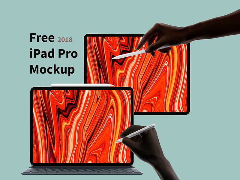 iPad Pro 2018 Mockup Free PSD