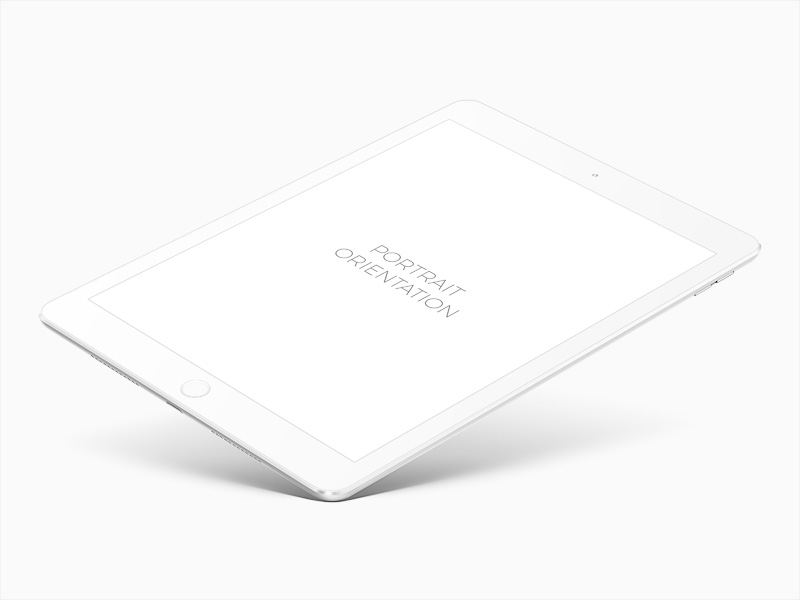 iPad Pro 9.7 White Mockup