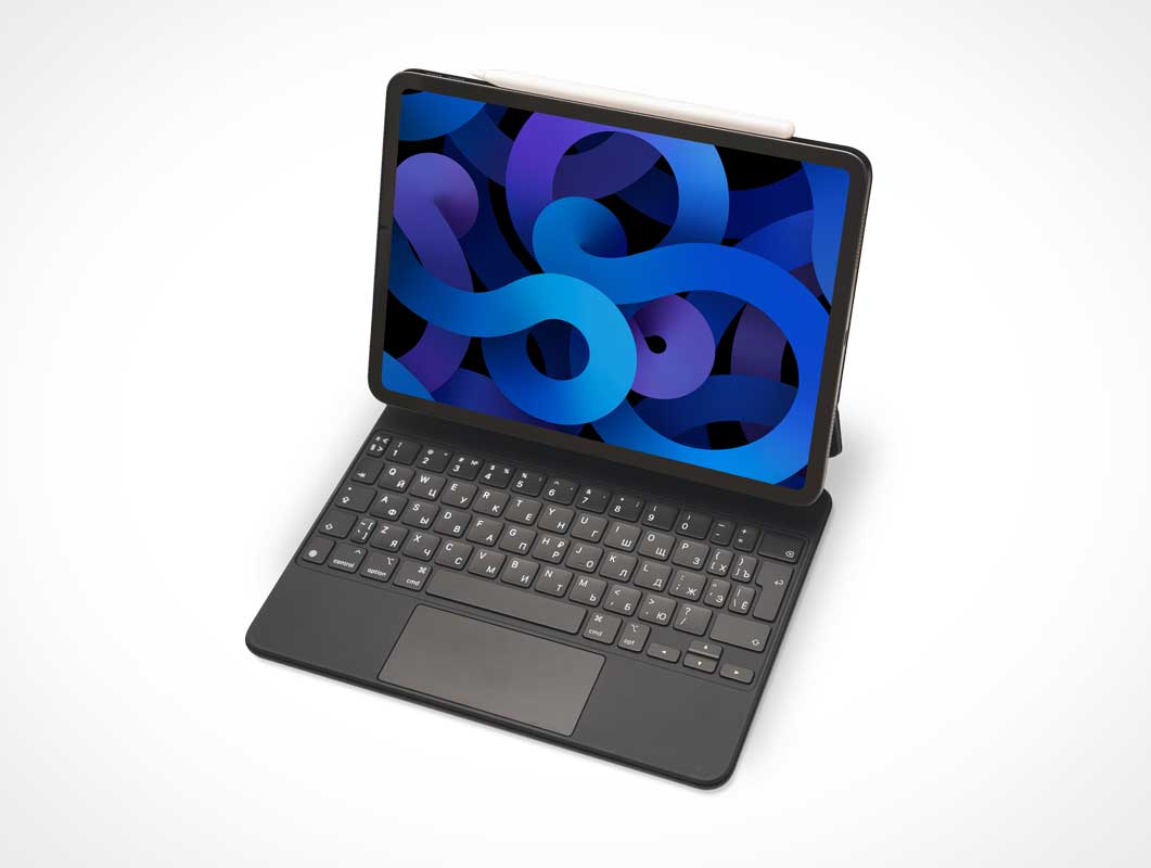 iPad Pro & Magic Tastatur PSD-Mockups