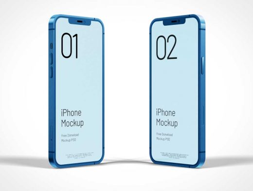 iPhone 12 Pro Max Free PSD Mockups.