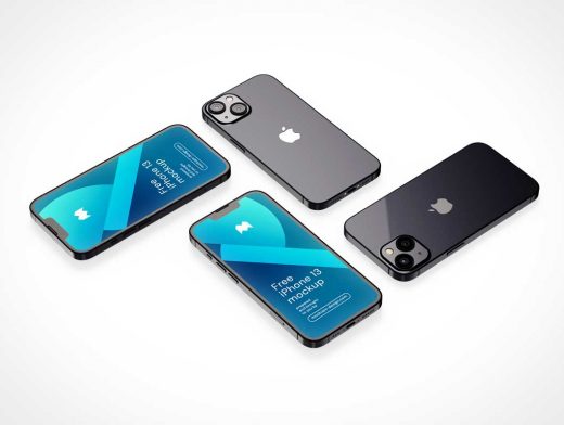 Iphone 13 maquettes PSD Faceping PSD