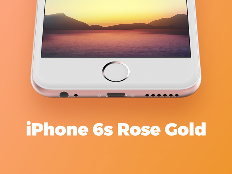 iPhone 6sローズゴールドモックアップ