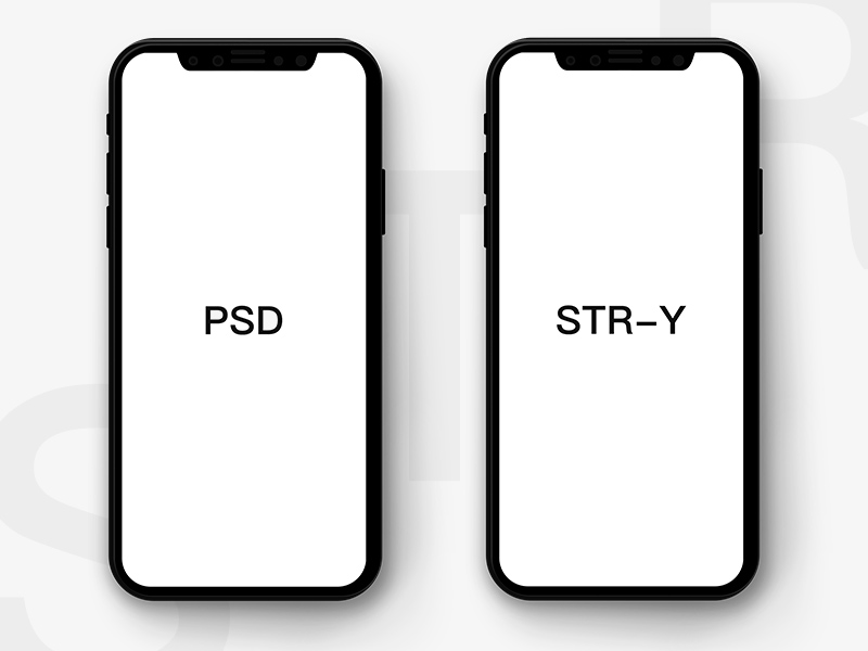 Flat iPhone X PSD Template
