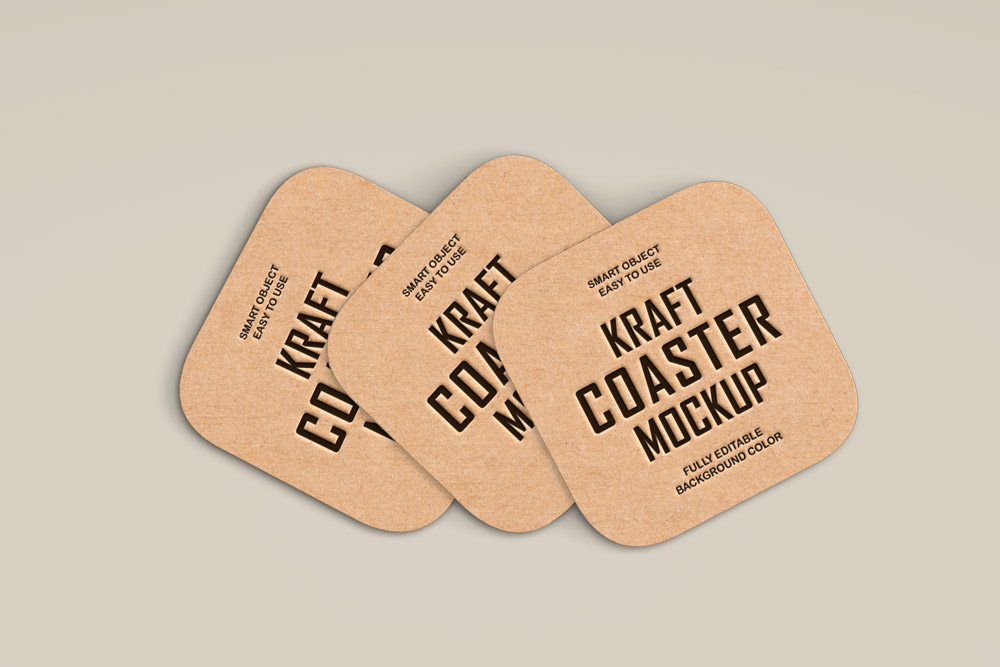 Бесплатный макет Kraft Coaster