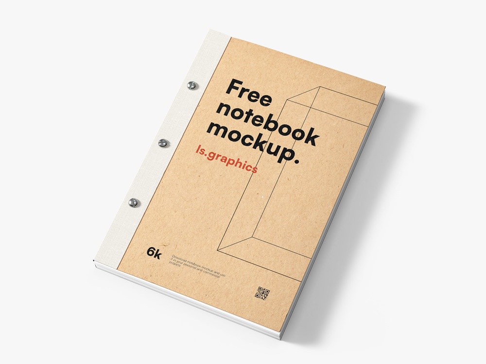 Kostenlose Kraftpapier-Notebook-Modell