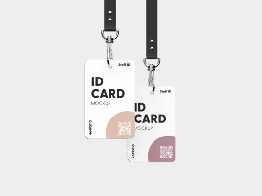 Maqueta de insignias de ID de cordón