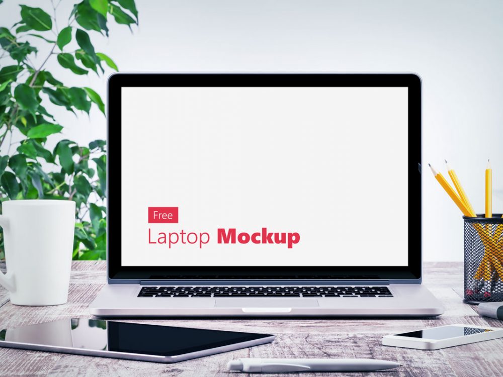 Laptop Mockup Free PSD File Download