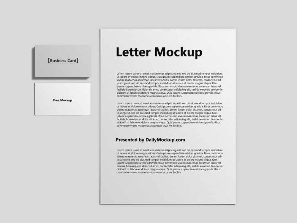 Letter Mockup Free PSD Template