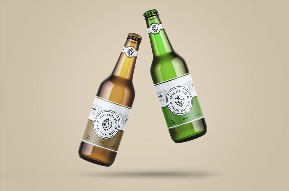 Kostenloses Leviting Bier Flaschenmodell