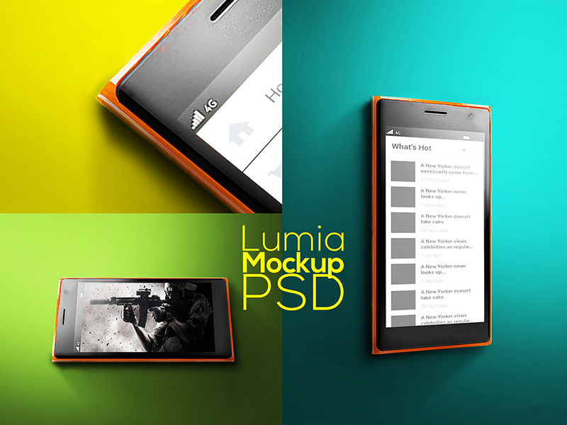 Бесплатный мокап Lumia
