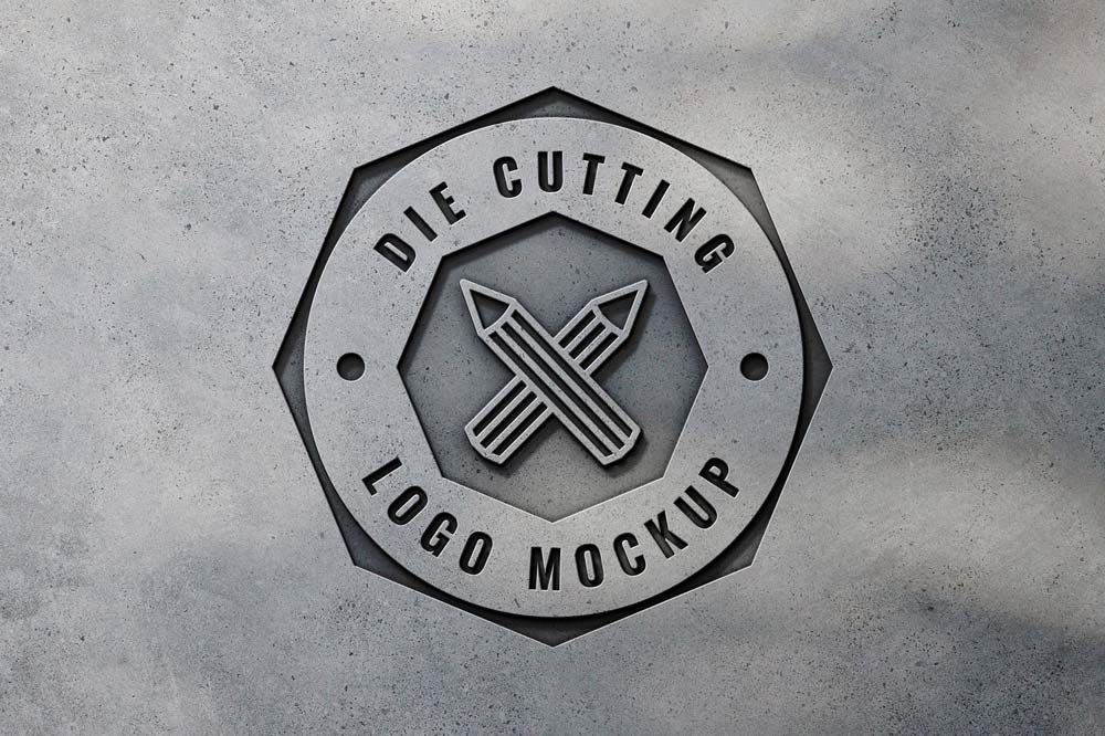 Maqueta de logotipo de fabricación gratis