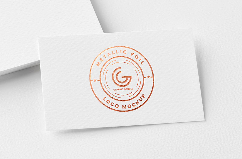 Maquetas de logotipo de lámina metálica gratis
