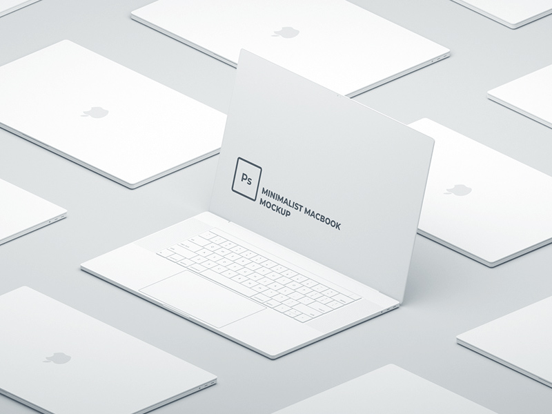Maquette minimaliste de MacBook