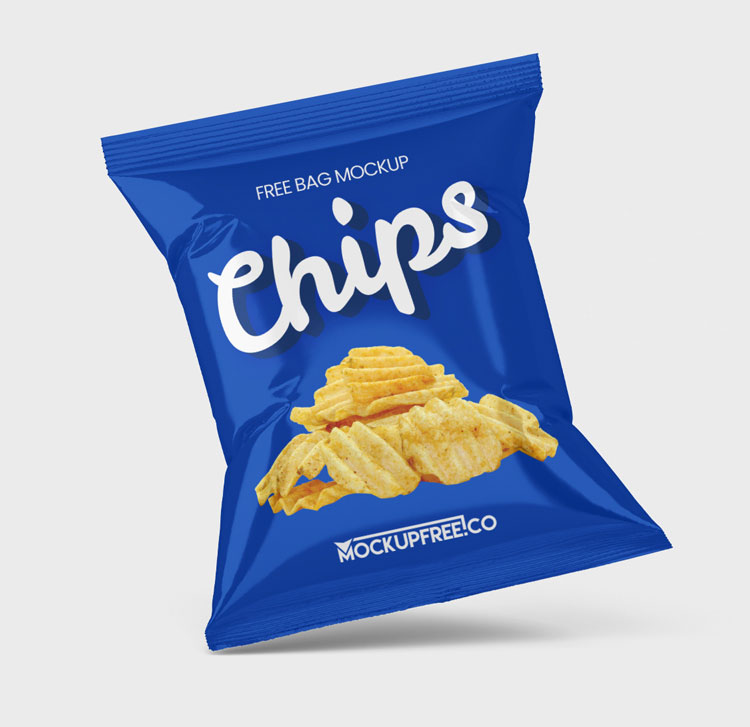 Kostenloses Paket Chips Tasche Mockup