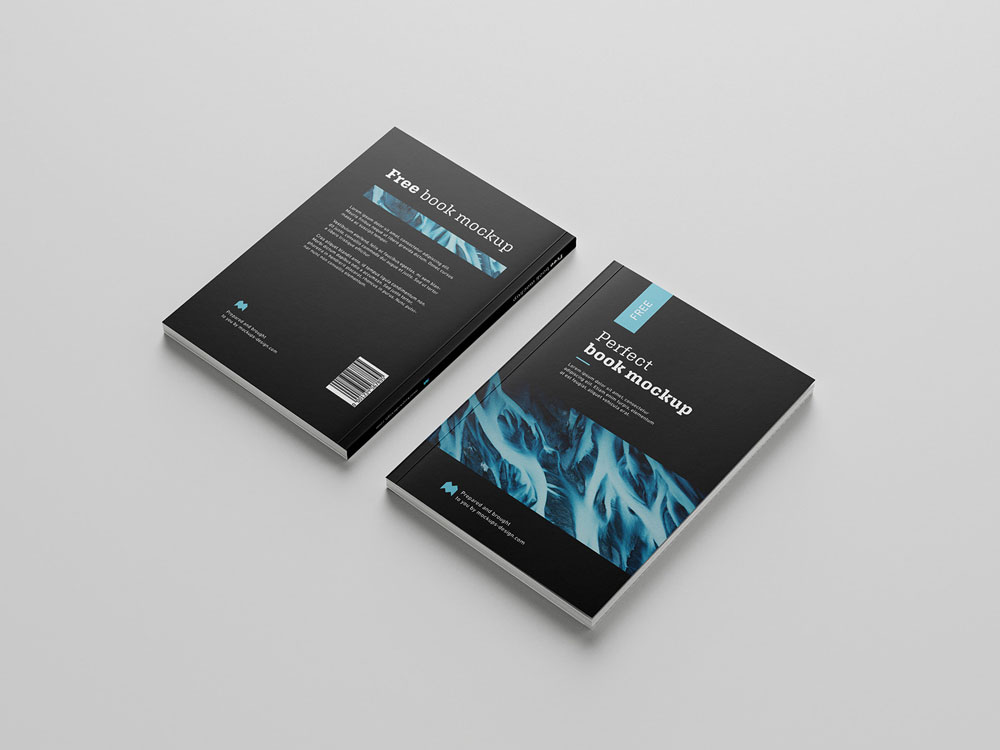 Бесплатная книга в мягкой обложке Mockup PSD