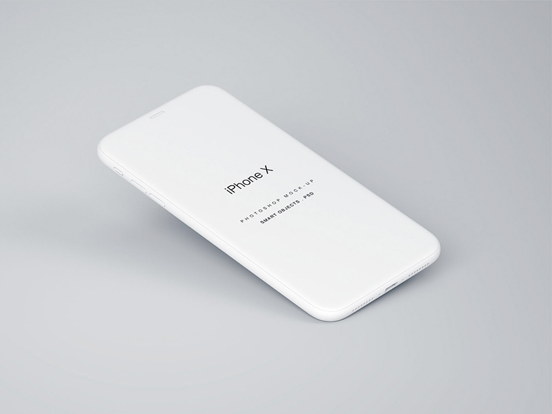 Perspective iPhone X PSD Maquette