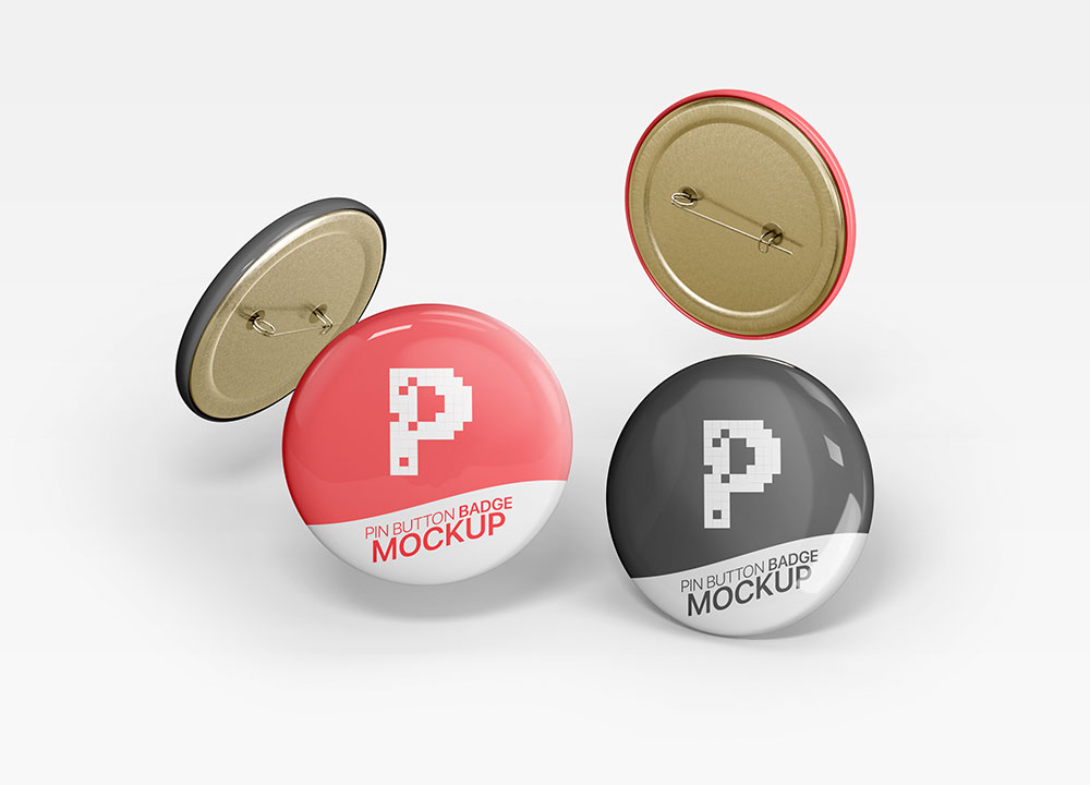Maquetas de insignia de botón PIN gratis