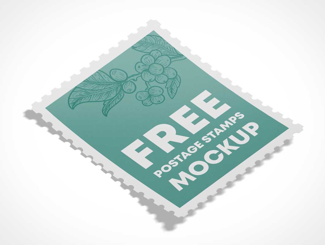 Briefmarkenstempel PSD-Mockups
