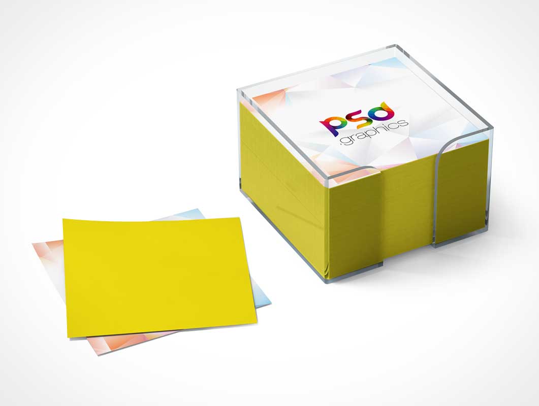 Post-It Nottion Notes Канцтовары PSD Mockup