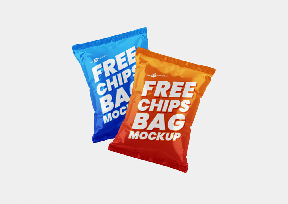 Maqueta de bolsas de papas fritas gratis