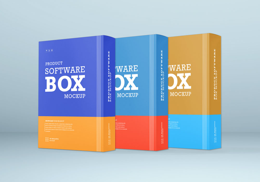 Free Product Software Box Mockup